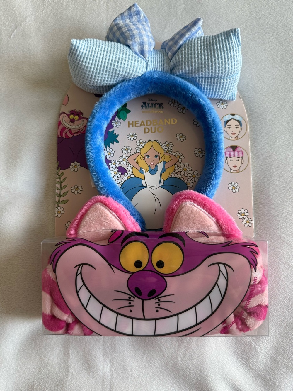 Disney Alice in Wonderland Headband Set with Pink & Blue Accents